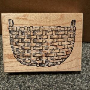 Stamps basket 3.5” x 3” preowned mounted Great Impressions